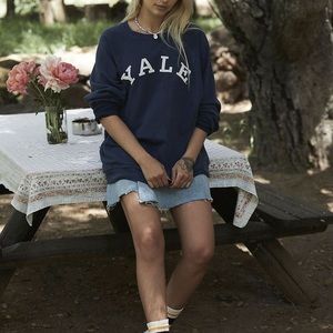 Free People x Retro Brand Yale Prep Sweatshirt 💙